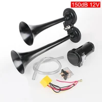 Para motocicleta barco camión 12V 80A relé 12V bocina eléctrica de coche 150dB modificación fuerte trompetas duales con compresor de aire