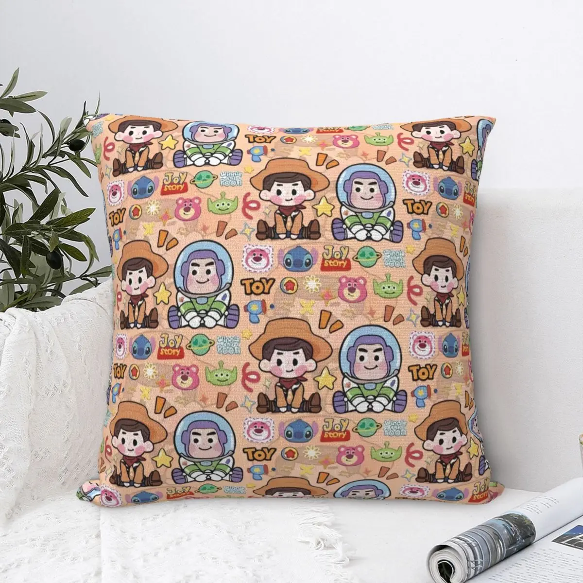 

Toy Story Woody And Buzz Pillow Cover Accessories Printed Polyester Cushion Cover Decoration Throw Pillow Case Cover Home