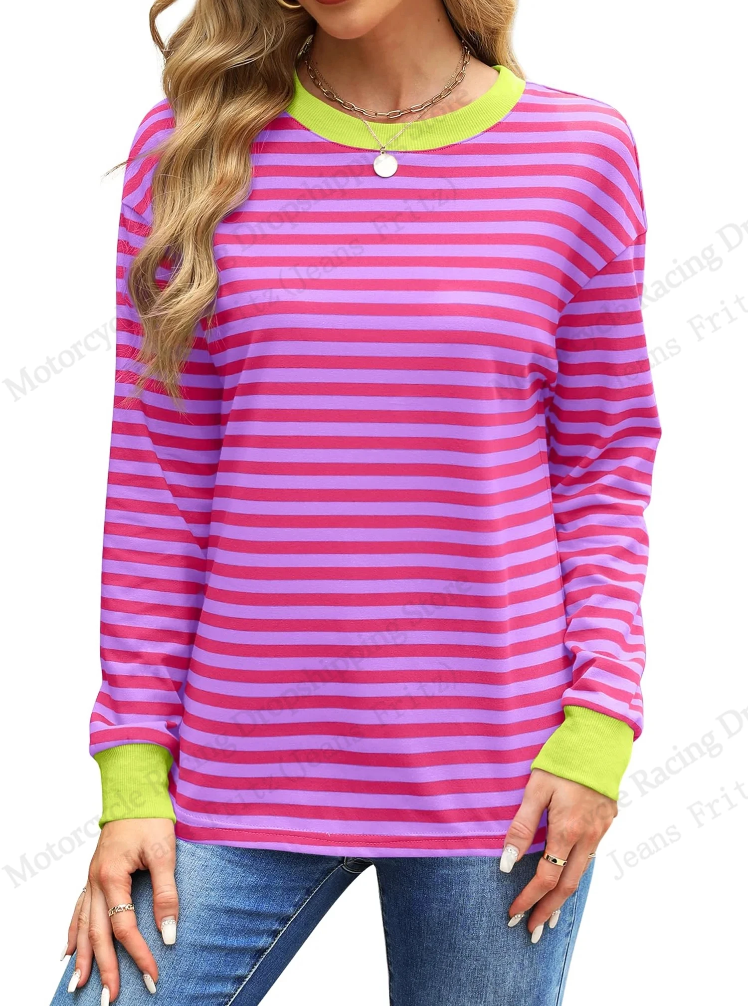 مخطط ثلاثية الأبعاد طباعة المتضخم كم طويل تي شيرت المرأة موضة عادية تونك القمم الترفيه اليومي بلايز تيز كتلة بلوزة يقع جديد