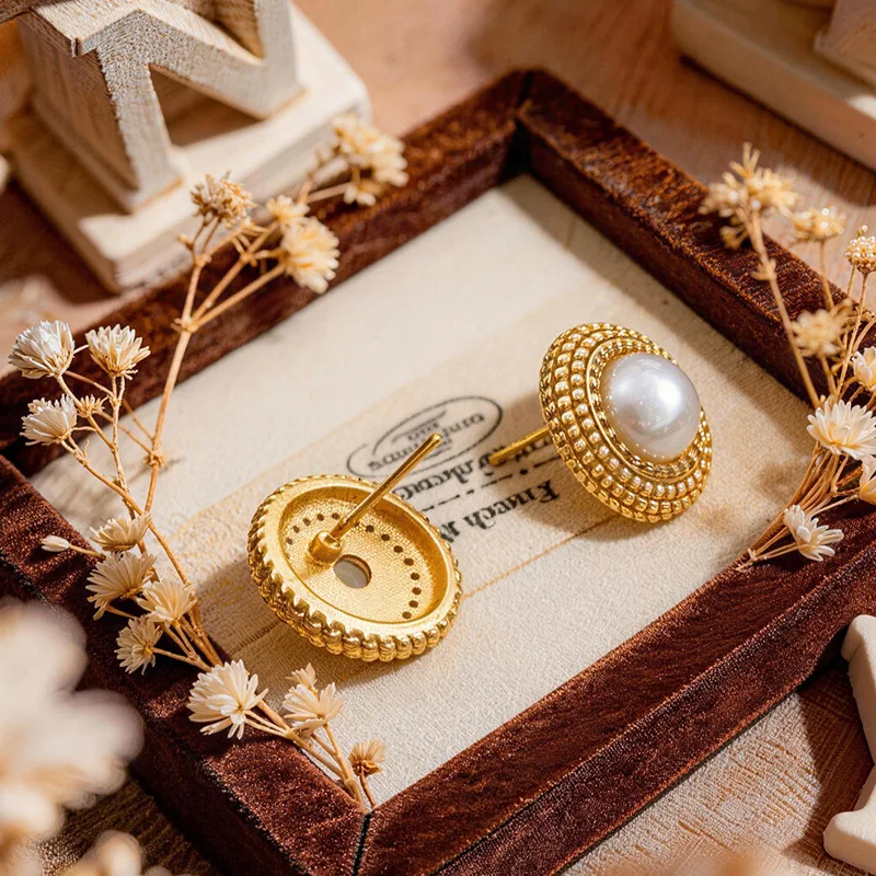 

Золотые серьги для женщин из настоящего золота 9999 пробы (24K) в стиле Gold Shop, с элегантными жемчужинами, изысканный подарок, роскошные украшения