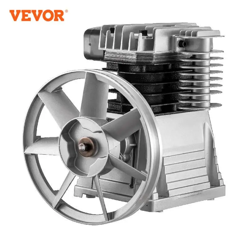 

VEVOR Air Compressor Heads Piston Twin Cylinder Single Stage 2.2KW 375 L/MIN 12CFM 11 Bar 159.5PSI 1300RPM for Chemical Textile