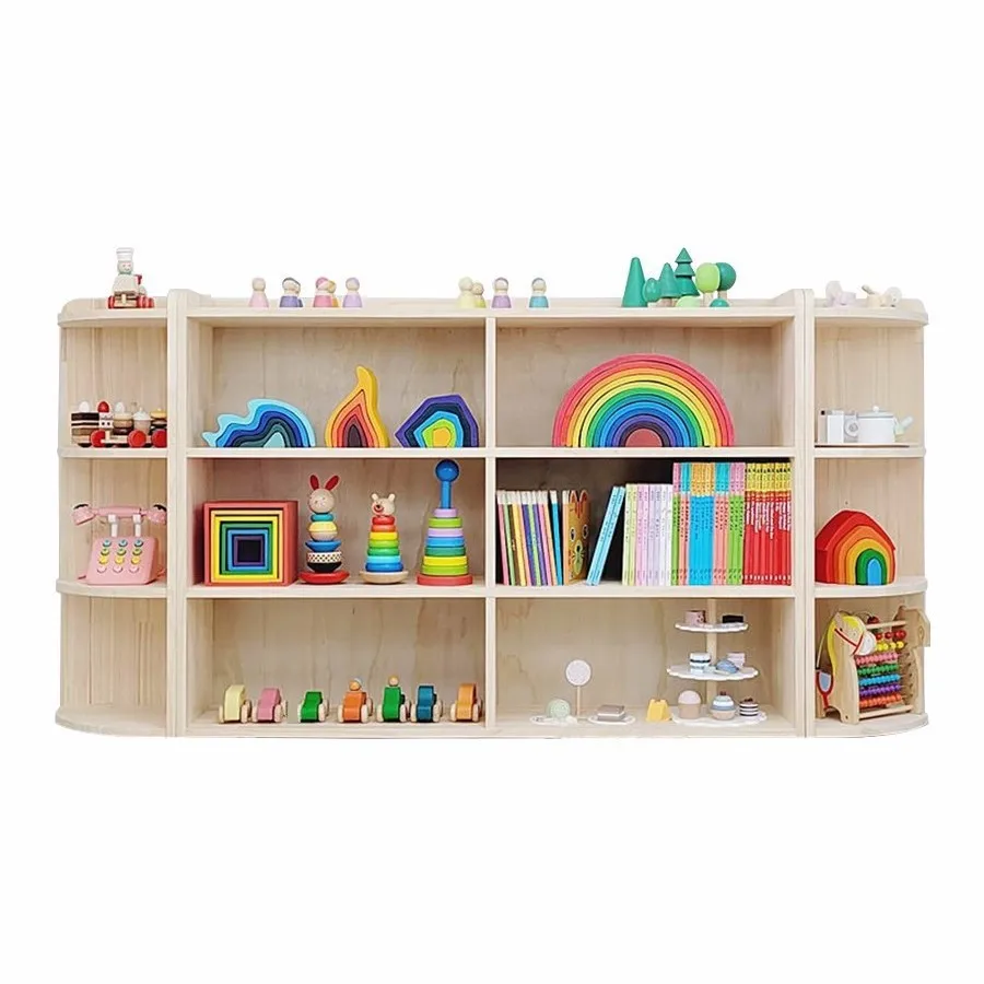 

Полка для хранения игрушек. Детская книжная полка большой вместимости. Многослойная.