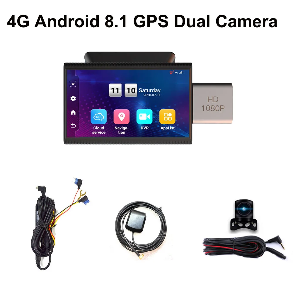 

Car DVR 4G Android 8.1 GPS Dual Camera FHD 1080P Auto Video Recorder WiFi Dash Cam Night 24 Hour Vision Parking Monitor