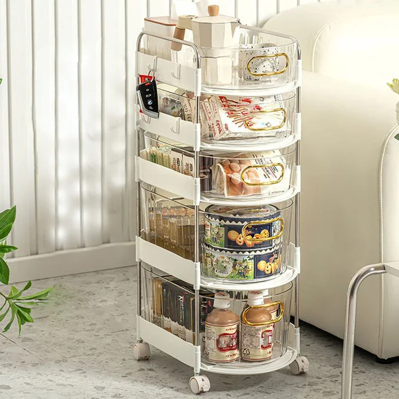 

Muilti-Layer Household Cart Bathroom Toilet Storage Rack 3/4/5 Layers Mobile Cometics Snacks Sorting Rack Sundries Organize Rack