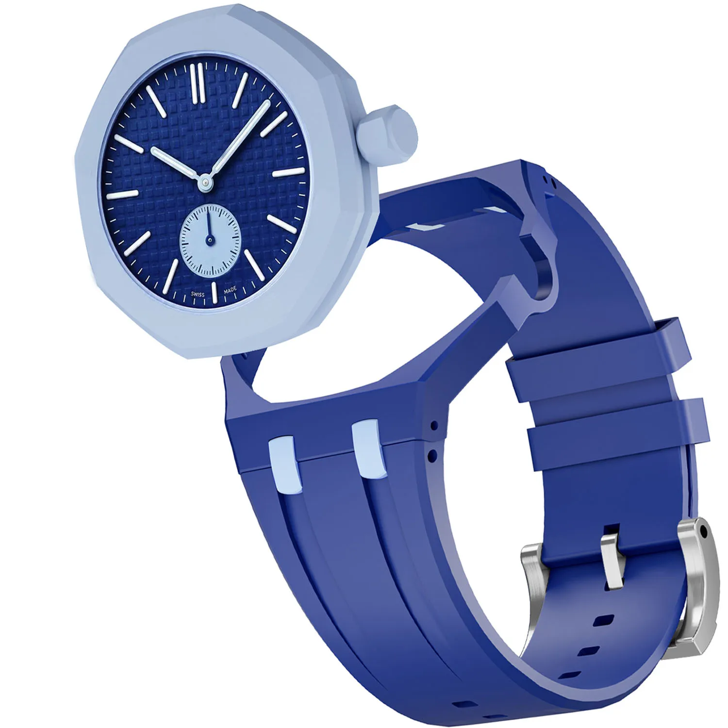 2 in 1 PC Case+Silicone Strap For Swatch x AP Royal Pop Pocket Watch Silicone Band Modification integrated Bumper Accessorries view 2