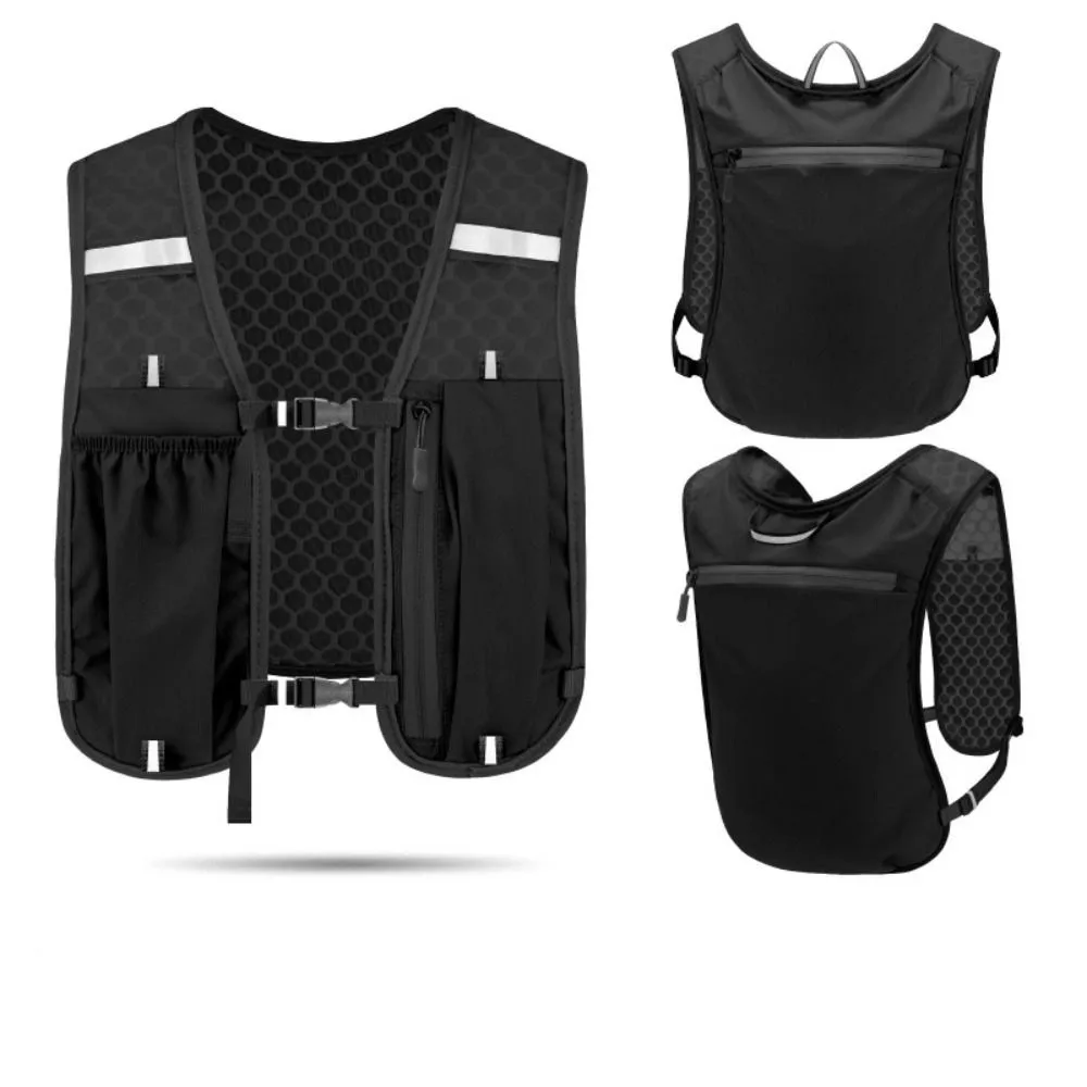 Waterproof Reflective Running Vest Pack Adjustable Breathable Running Hydration Vest Bag Multifunctional Convenient