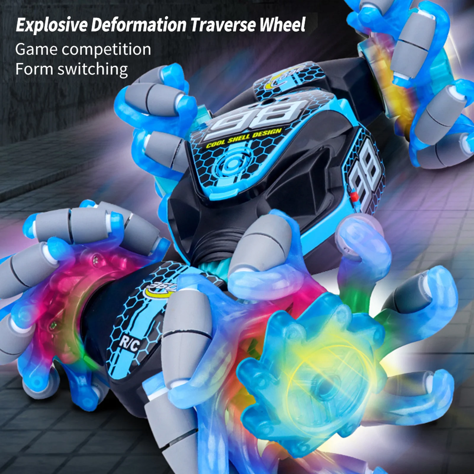 

Радиоуправляемая машинка-трансформер 2,4 ГГц с управлением жестами с часов, внедорожная, для детей, с функцией крутых световых эффектов по бокам