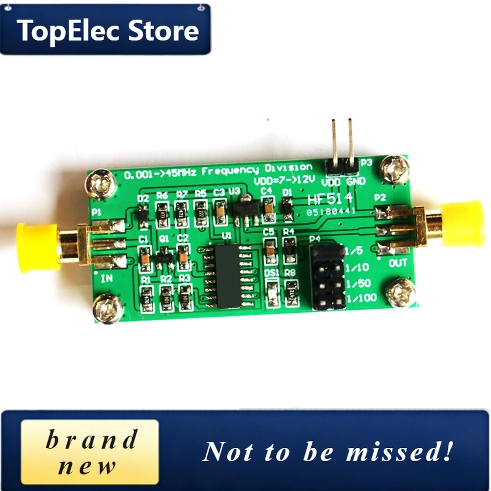 TopElec 45mhz Frequency Divider Module 1/5 1/10 1/50 1/100 Frequency Division