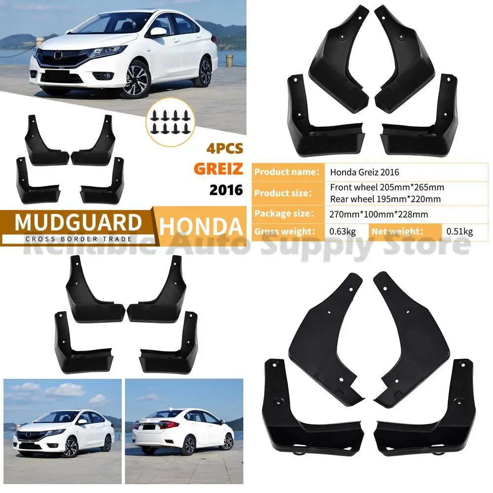 

For 2016 Honda Greiz Mud Flaps Fender Trim Front Rear Wheel Arch Liners Auto Accessories High Quality Best Selling Durable Prote