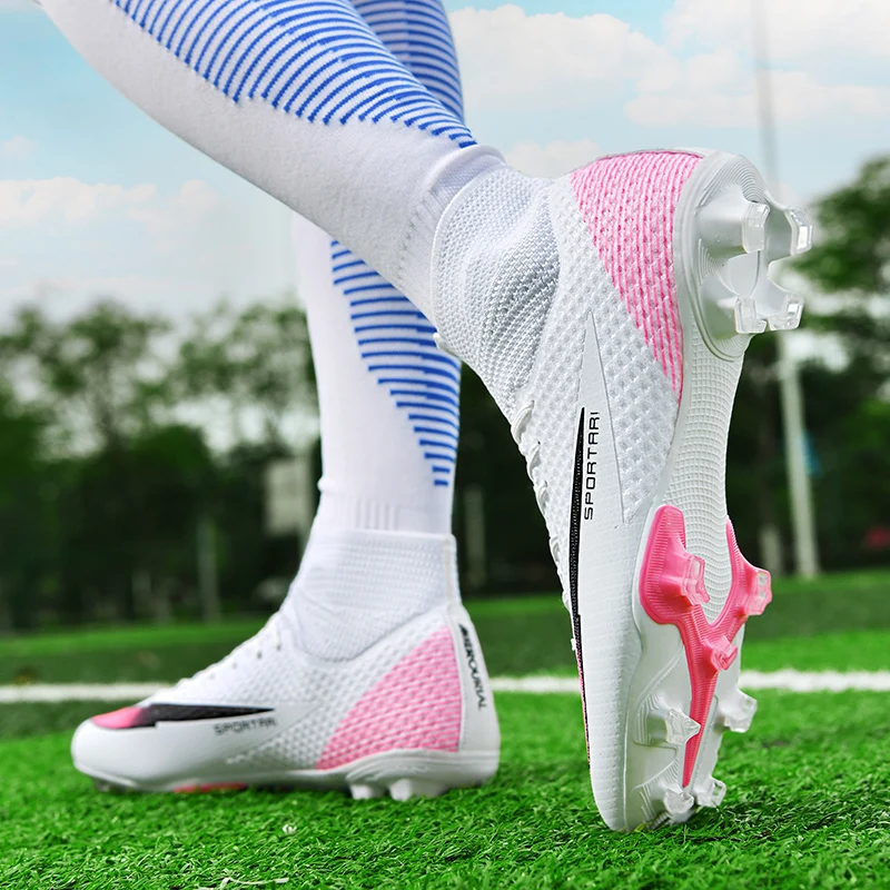 

Men Football Boots Sneakers Ultralight Training Fast Professional Society Male Soccer Shoes Cleats Long Spikes Football Shoes