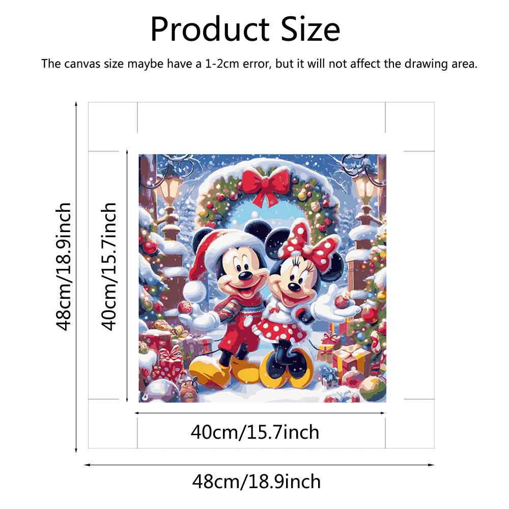 Disney Painting Christmas Gift DIY Hobby Paint By Numbers Mickey Minnie Mouse Cartoon Drawing On Canvas Wall Decor Living Room - Image 2