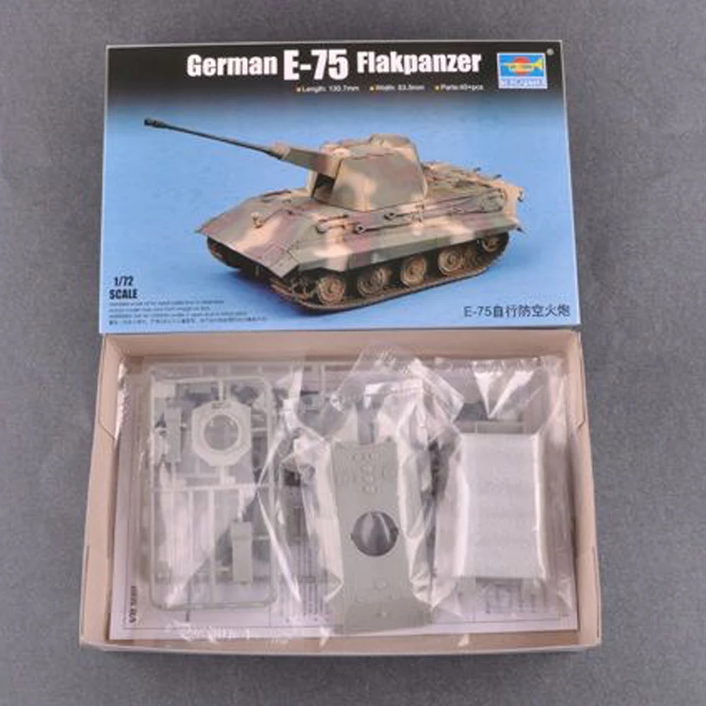 

Trumpeter 07126 1:72 German E75 E-75 Flakpanzer Tank Anti Aircraft Artillery Assembly Plastic Model Kit Military Toy