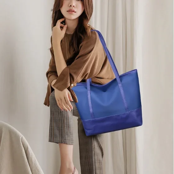 Women's Bag Korean Edition Simplified Oxford Cloth Casual Shoulder Bag Handheld Large Bag Practical