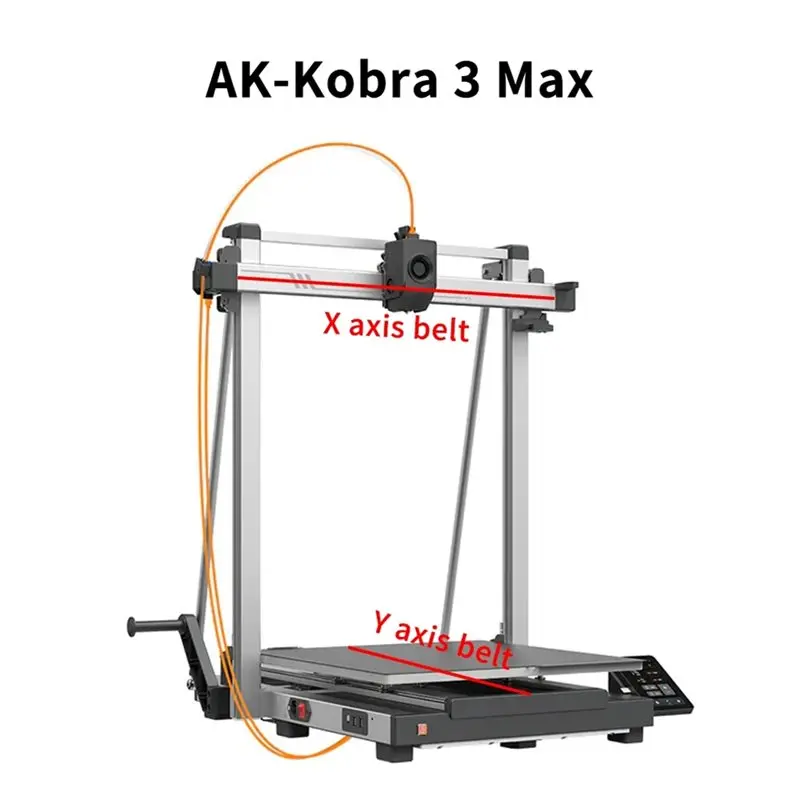 High Quality 3D Printer Replacement Parts For Kobra 3 MAX X Y Axis Synchronous Belt 6Mm/10Mm Wide For Kobra 3 MAX Width Multi-Pu