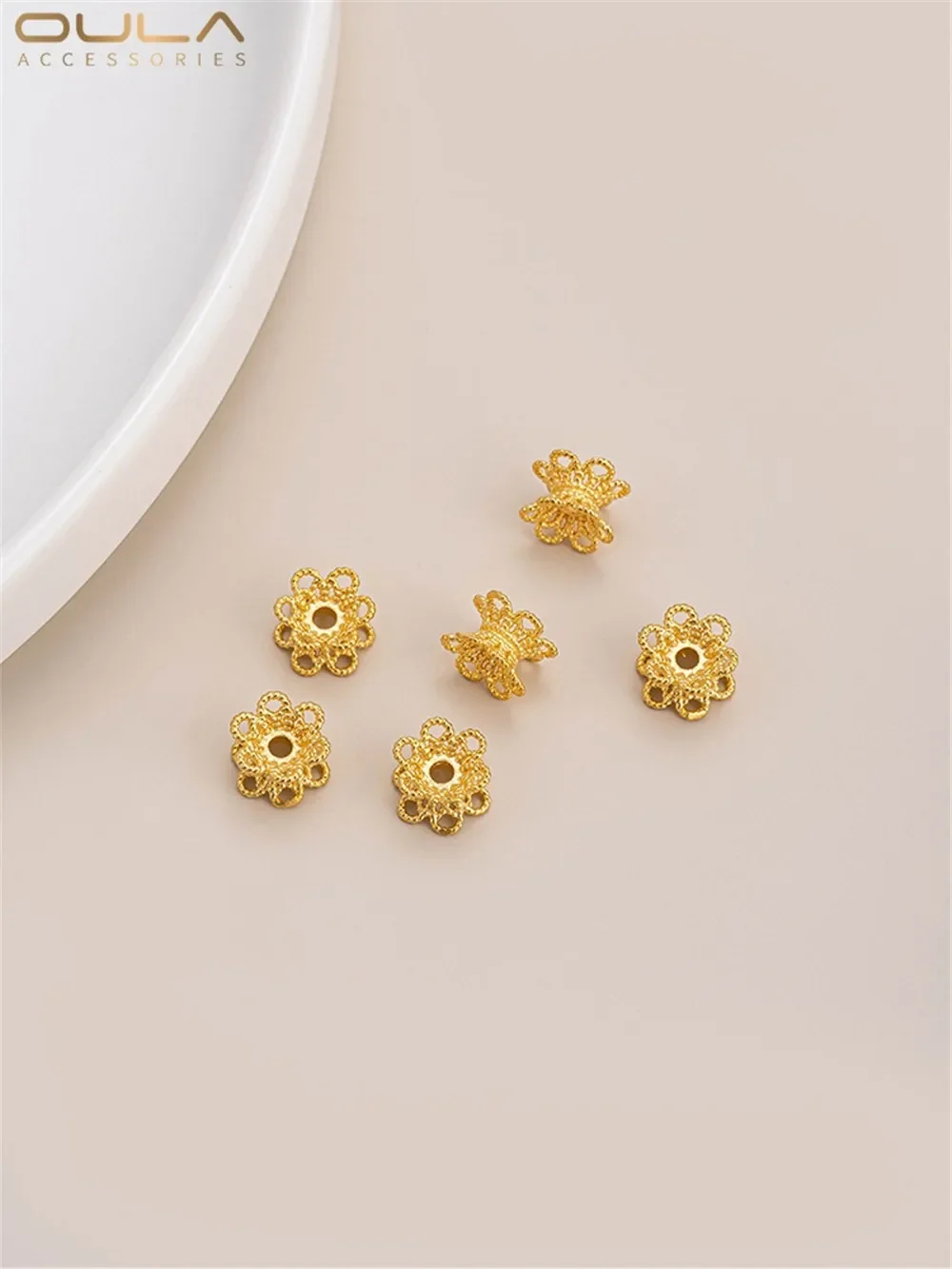

High-grade Sargent Flower Bracket Cap Bead Bracket Bead Diy Handmade Beaded Bracelet Bracket Jewelry Accessories