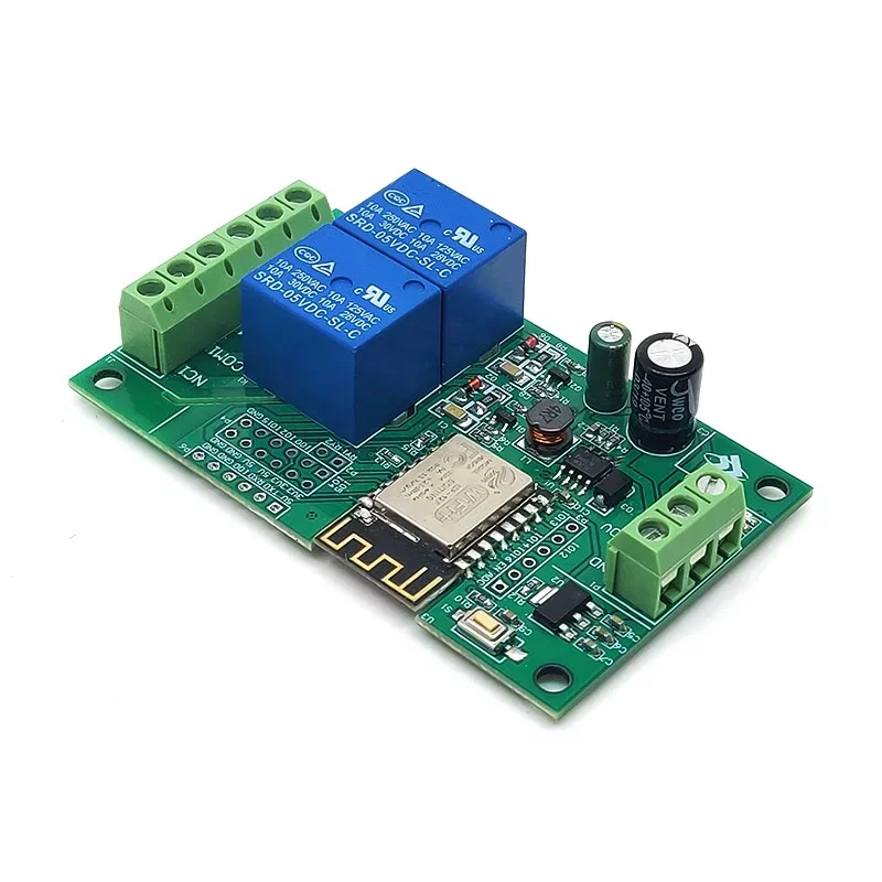 DC 5V/8-80V ESP8266 Dual Channel WIFI Module ESP-12F Development Board For IOT Smart Home APP Controller Arduino Module