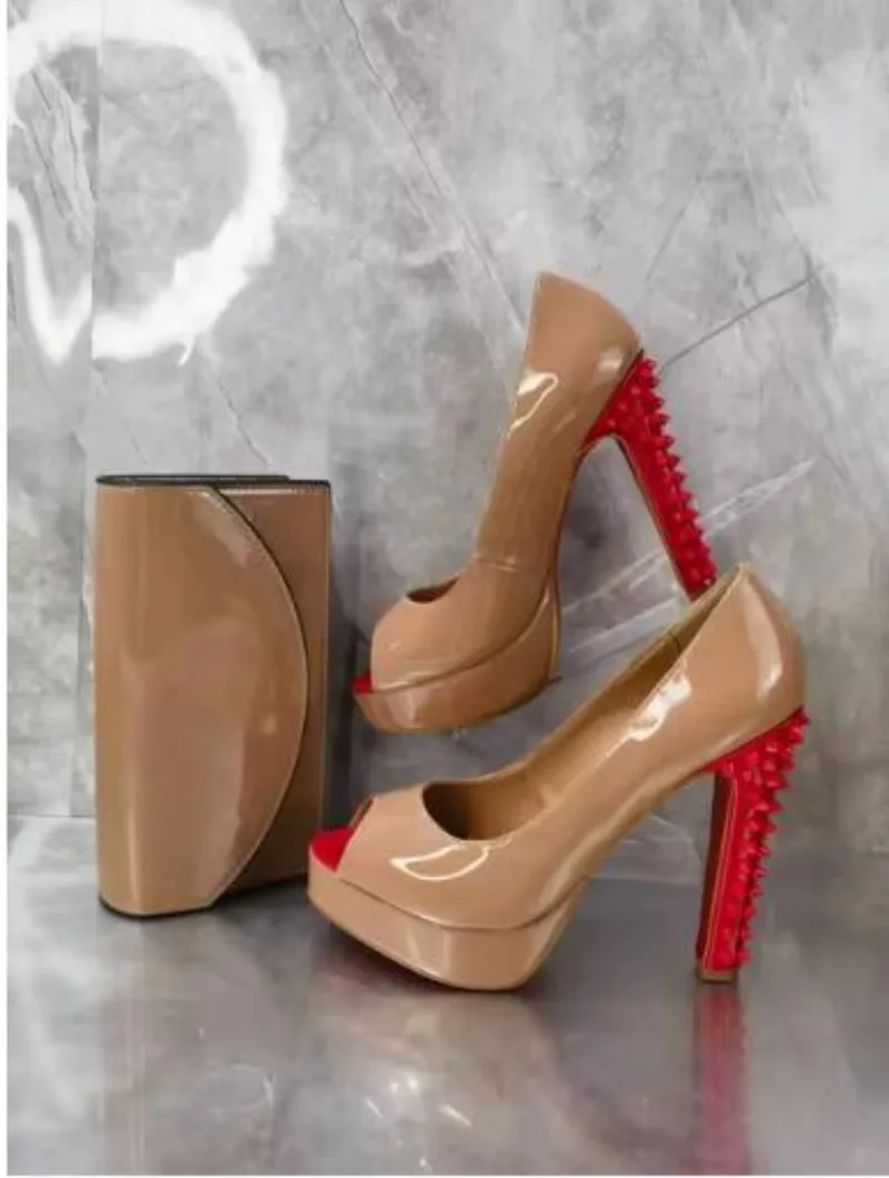 High Quality Woman Stiletto Heel Sandal Shoes with Bag Set Thin High Heel Sandals With Mini Hasp Bag for Female Lady Girl