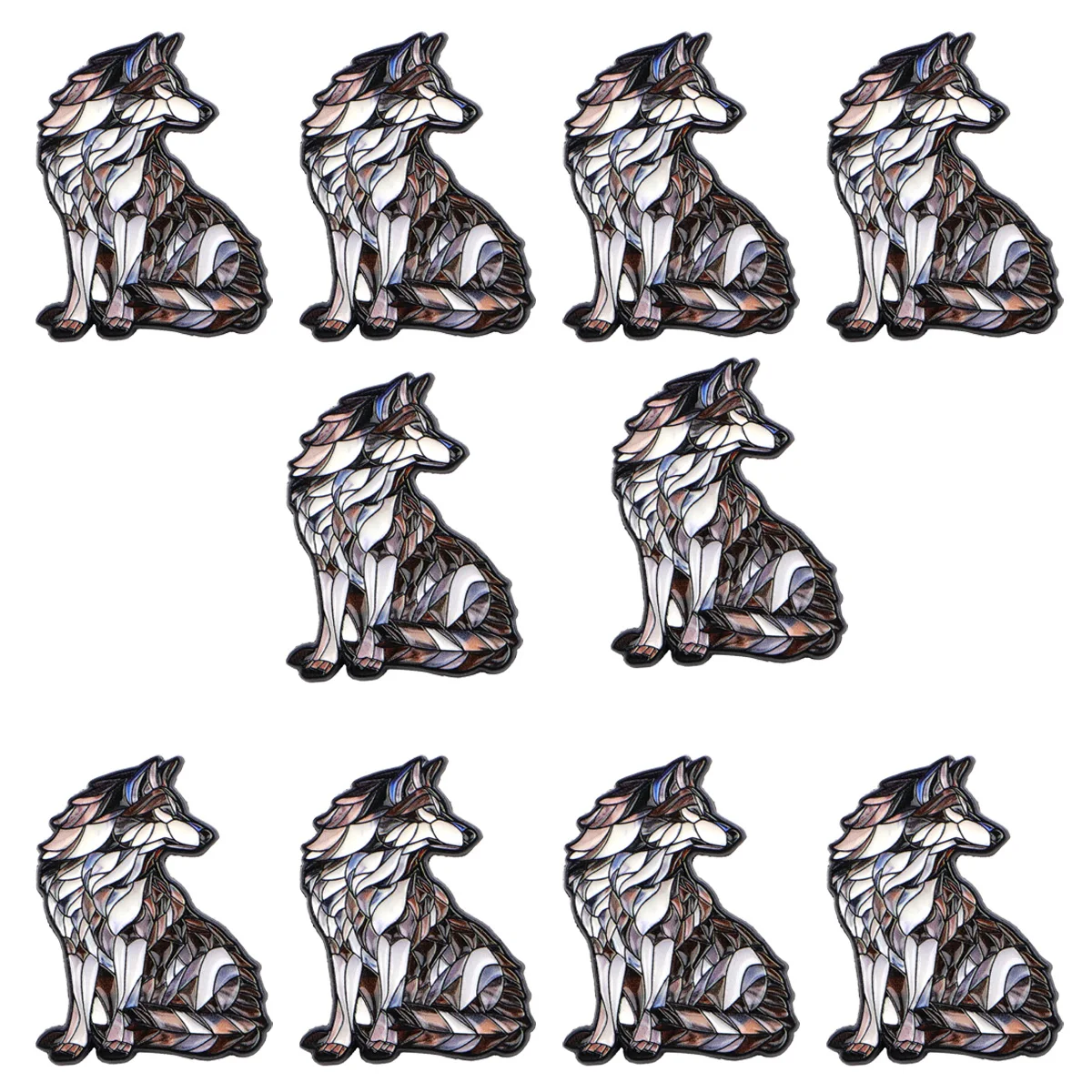 

10PCS Fashion Enamel Pin Cool Fox Badge On Backpack Lapel Pins Cartoon Brooches for Jackets Cosplay Accessories
