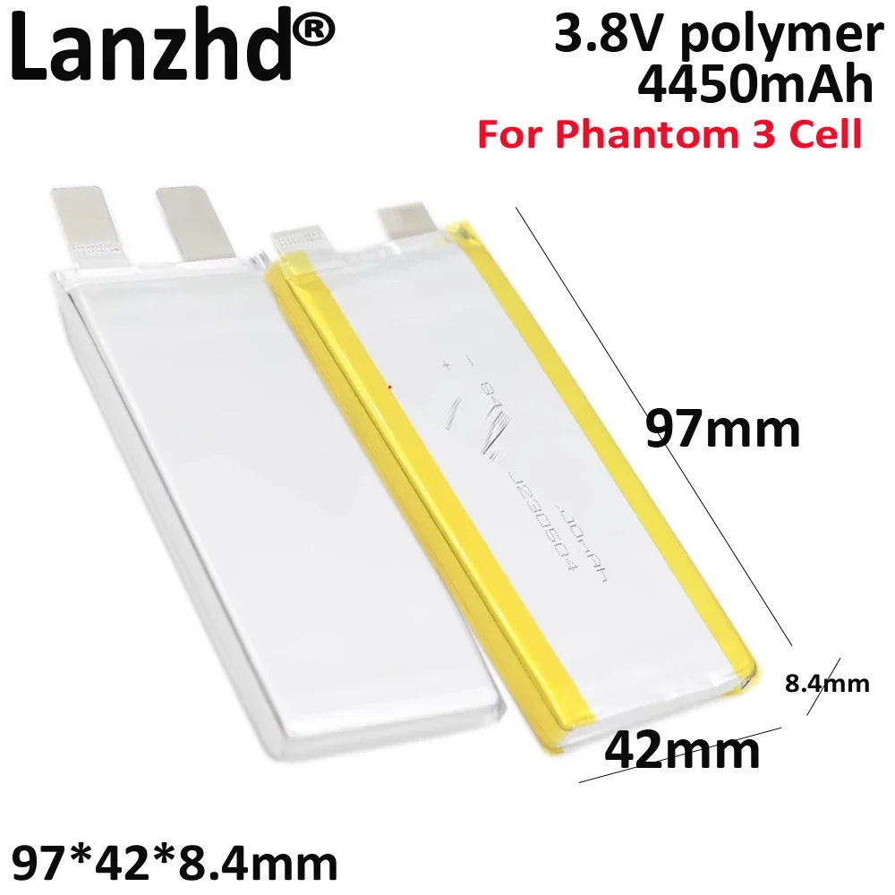 

3.8V Battery Cell for DJI Phantom 3 Drone PH3 3P/3S/3A/3 SE 4K Li-Po 15C High Rate Rechargeable 4500mAh 844297 784399