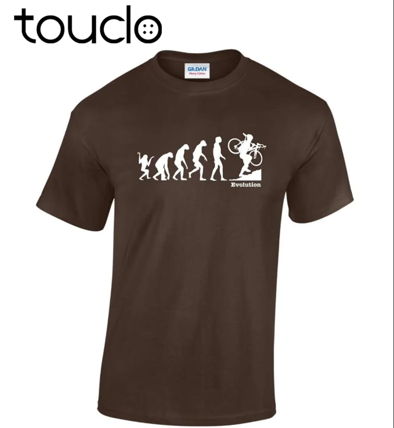 Fashion Design Free Shipping Evolution of Man - Biker Cyclocross Mens Printed Cotton T-Shirt