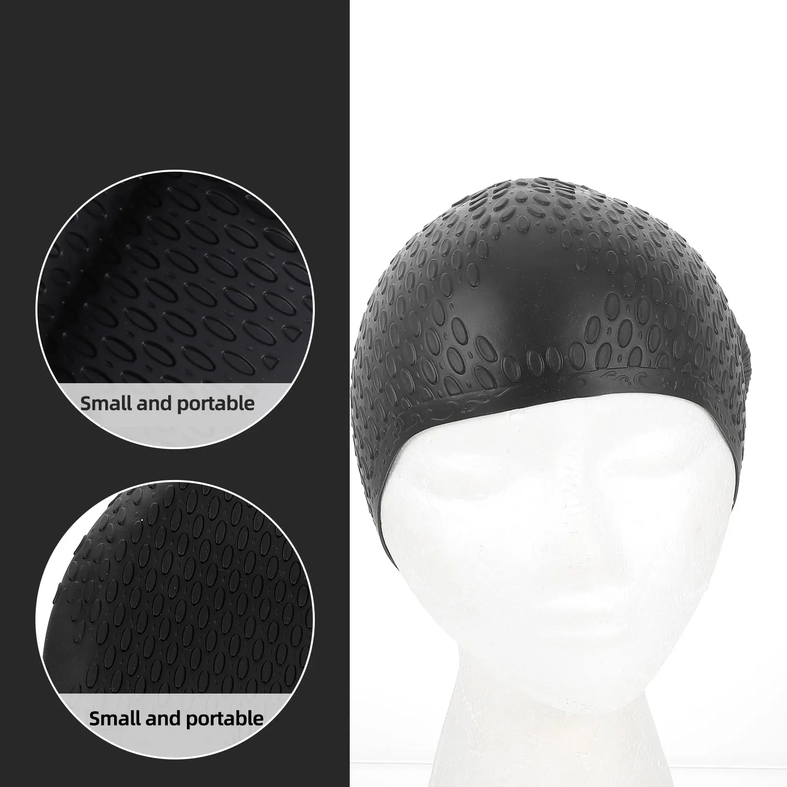 

Waterproof Silicone Swim Caps Lightweight Durable Comfortable Easy to Wear Adult Fashion Style Bathing Hat for Men Women Unisex