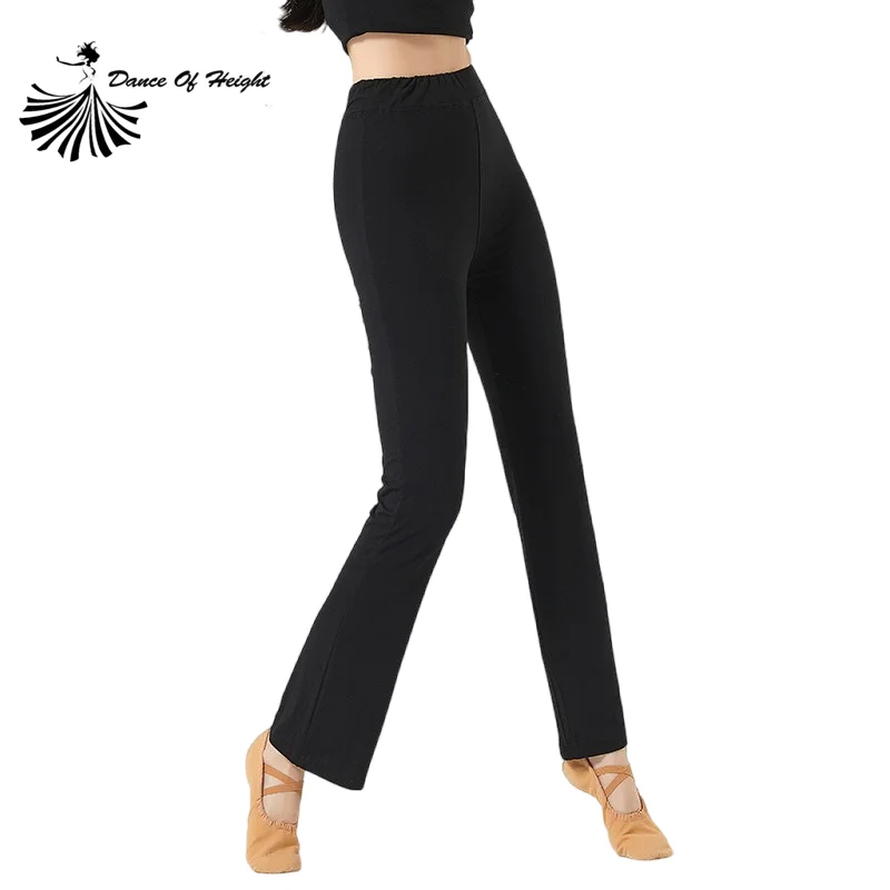 Women Dancewear Pant Viscose Slim Trousers Elastic High Waist Chinese Classical Dance Clothes A Line Daily Practice Capri 2XL