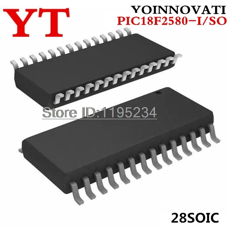 

10pcs/lot PIC18F2580-I/SO 18F2580-I/SO PIC18F2580 MCU 8BIT 32KB FLASH 28SOIC Best quality