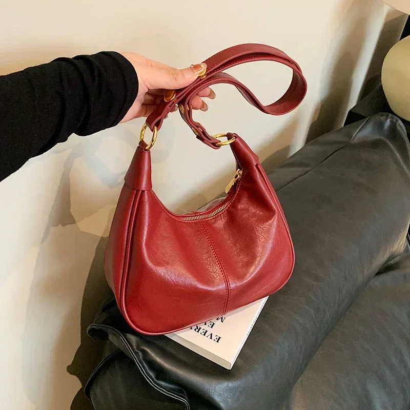 Sacs à main en nylon à fermeture éclair pour femmes, compartiment intérieur solide, type boulette, sacs initiés, haute qualité, mode, 2024