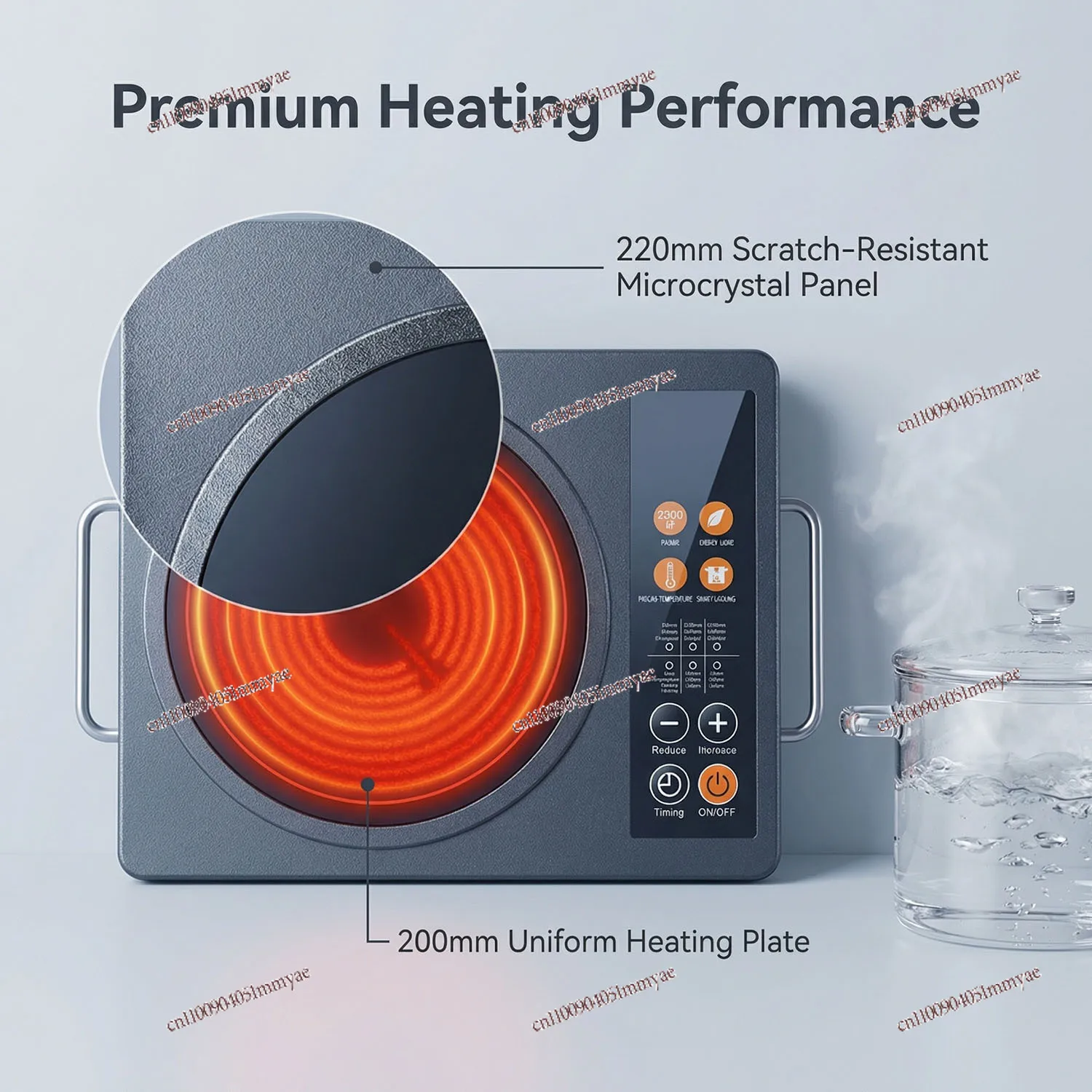 110V Electric Ceramic Stove Household Multi-functional High-power Hot Pot Induction Cooker Desktop Electric Stove Stir-fry