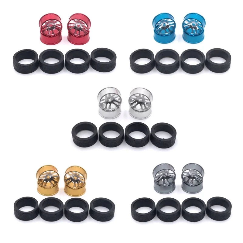 

RC Car Metal Upgrade Drift Wheel Hub Rubber Tire For WLtoys 1/28 284131 K969 K989 P929 AWD IW02 Mini-Z Mini-Q Mini-D Spare Parts