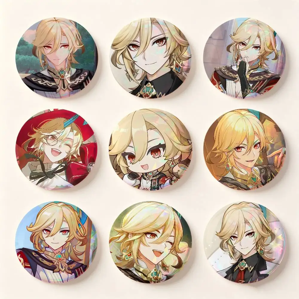 Kaveh Genshin Impact Badges 25 32 44 58 75 Mm Round Cosplay Pin Bag Decor Fans Collect Friends Gifts Brooch Souvenir
