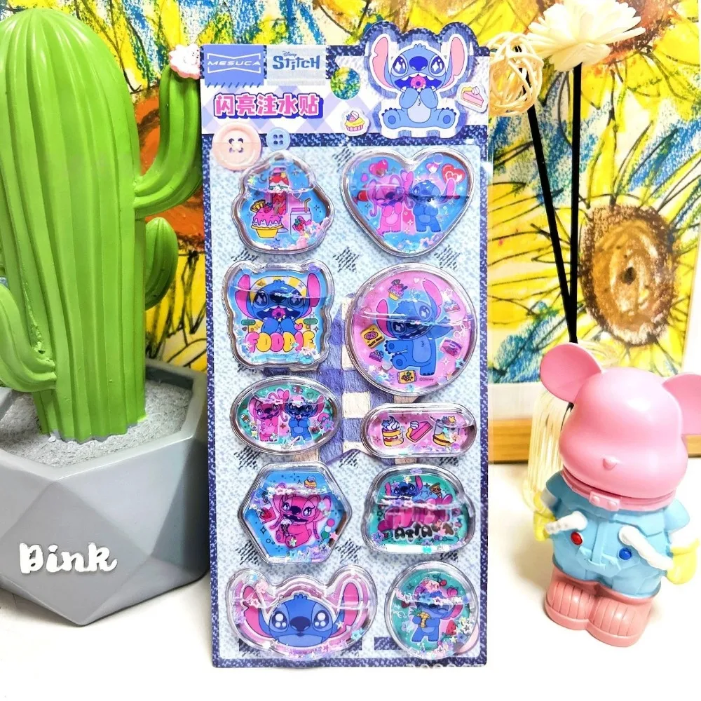 Disney Stitch 3D Shake Stickers DIY Notebook Album Diary Handbook Decorations Cute Anime Stationery for School Students