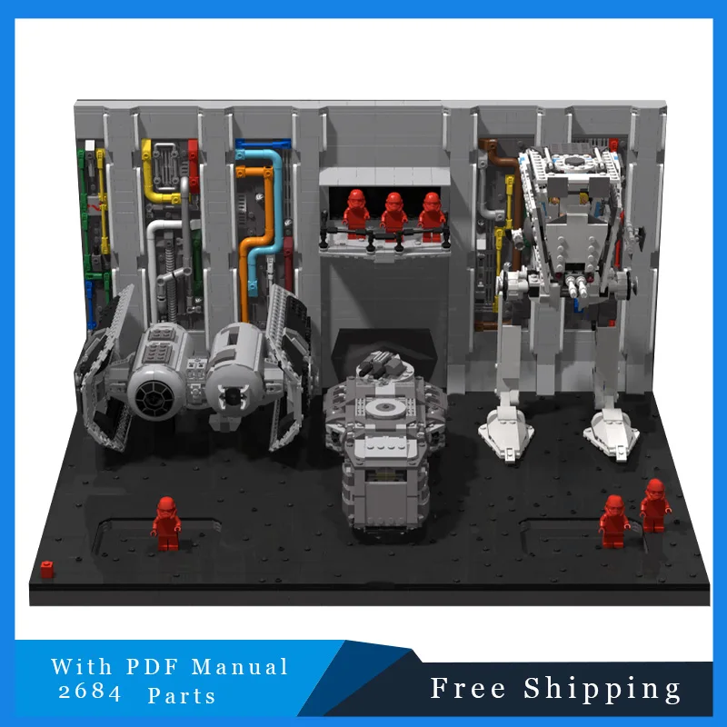 

2684 детали Star Battle Series Imperial Hangar, строительные блоки, кирпичи, модель для детей, креативная сборка «сделай сам», дисплей, игрушки, подарки