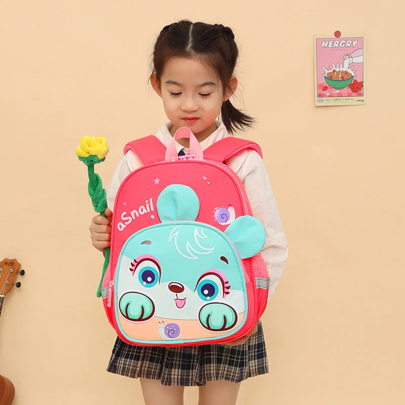 Mochila escolar para niños de 3 a 6 años, mochila de guardería con Oso de dibujos animados, de gran capacidad, a la moda