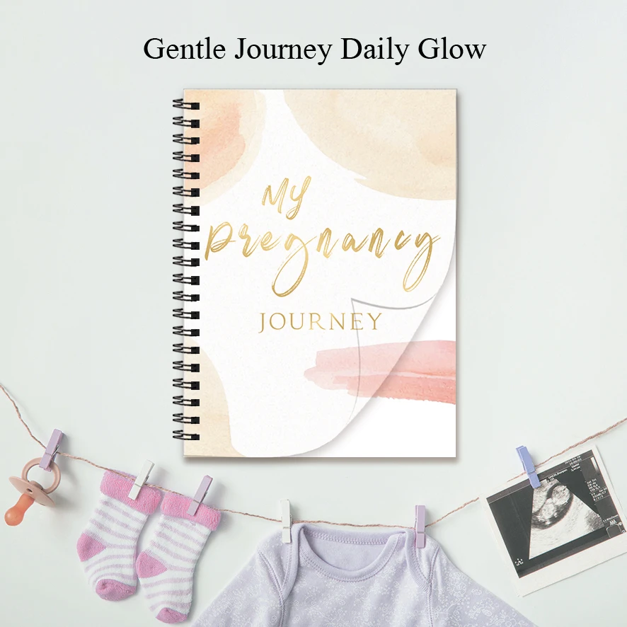 Pregnancy Journal Sticker Set for New Moms, Weekly Pregnancy Tracker Memory Book, 8.3x11.2 Inch, 32 Pages