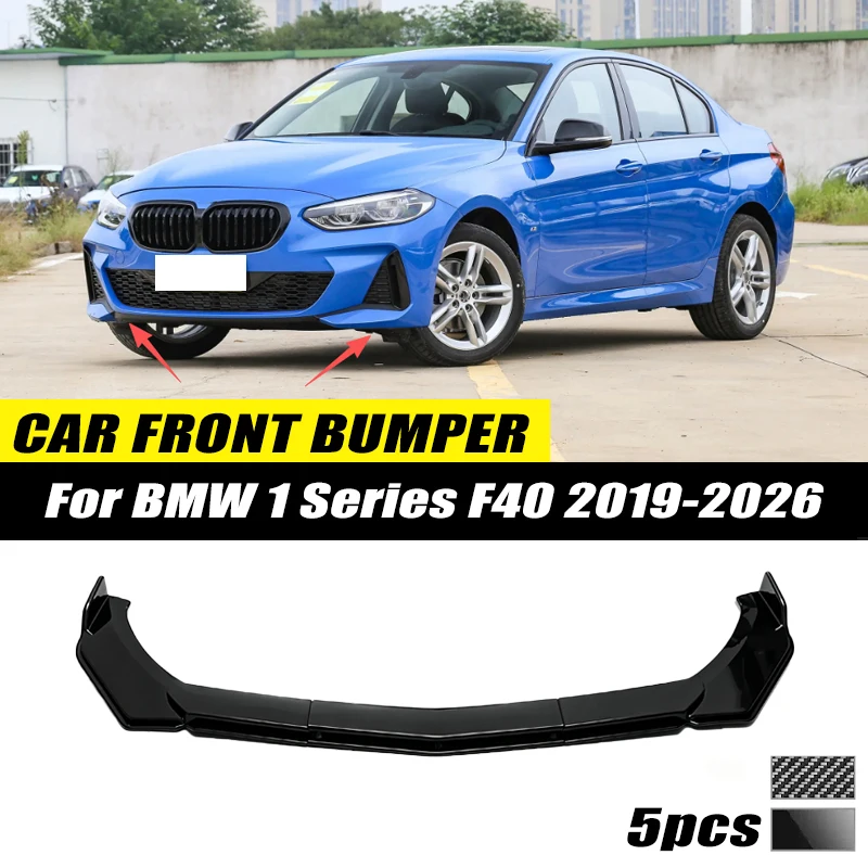 For BMW 1 Series F40 2019-2026 Front Bumper Lip Front Guard Spoiler High-quality ABS Material Body Kit Front Lip Accessory