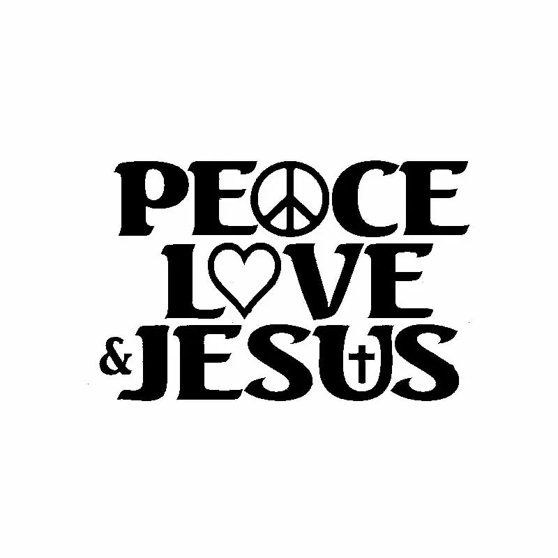 

Fashion Jesus Christian Car Decal High Quality Personalized PVC Car Window Waterproof Sticker Black/White, 15m*10cm