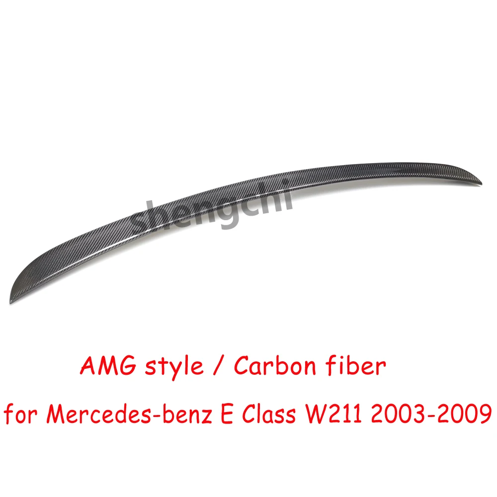 W211 AMG Style Carbon Fiber Rear Trunk Spoiler for Mercedes Benz E Class E200 E220 E280 E320 E400 Rear Spoiler 2003-2009