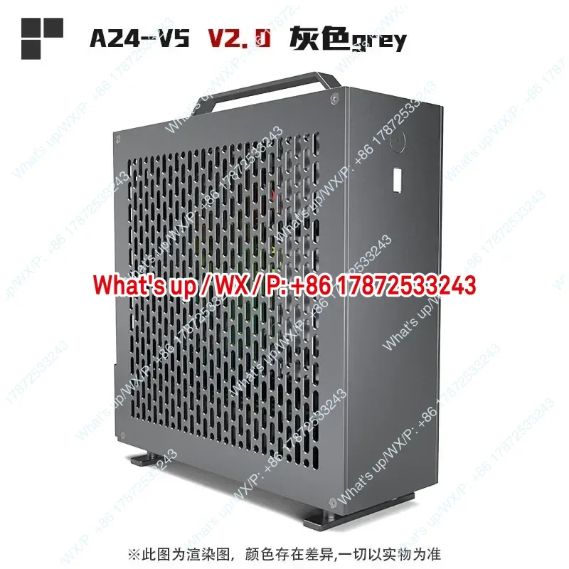 5L mini chassis, compact in size, supports 1U PSU and dual slot GPU, ultra-thin desktop chassis