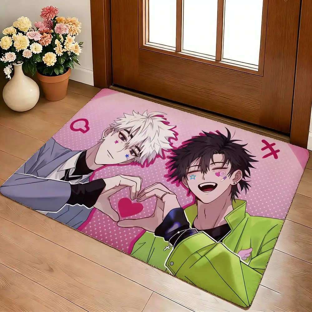 Hot Bl Anime L-link Click Floor Mat Cozy Flannel Soft Thick Non-Slip Mat For Living Room Bedroom Kitchen Decor Rugs