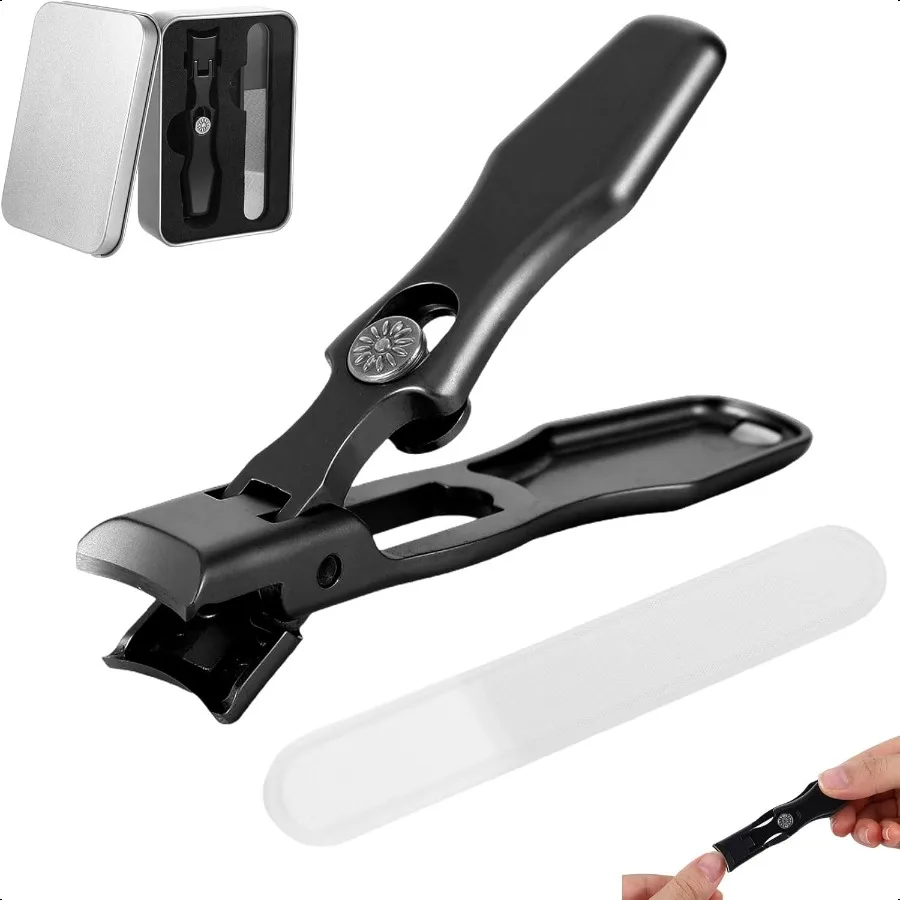 

German Nail Clippers for Men Ultra Sharp Heavy Duty Nail Clippers for Thick Nails with Wide Mouth Portable Anti Splash Stainl S