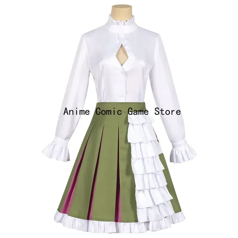 In Stock S-XXL Kanroji Mitsuri Cosplay Costume Wig Anime Demon 5th Anniversary Kimono Dress Halloween Party Outfits for Women