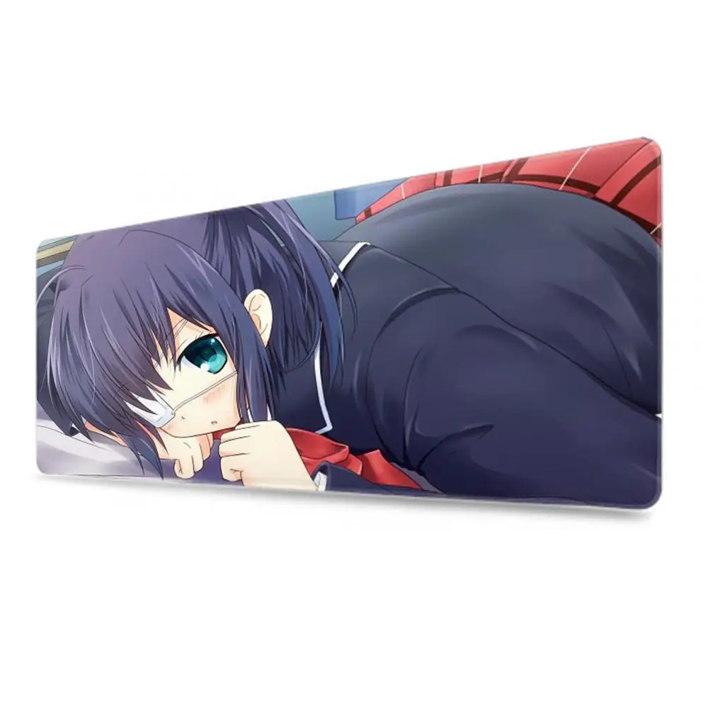 Takanashi Rikka Anime Mousepad Large Gaming Mouse Pad LockEdge Thickened Computer Keyboard Table Desk Mat