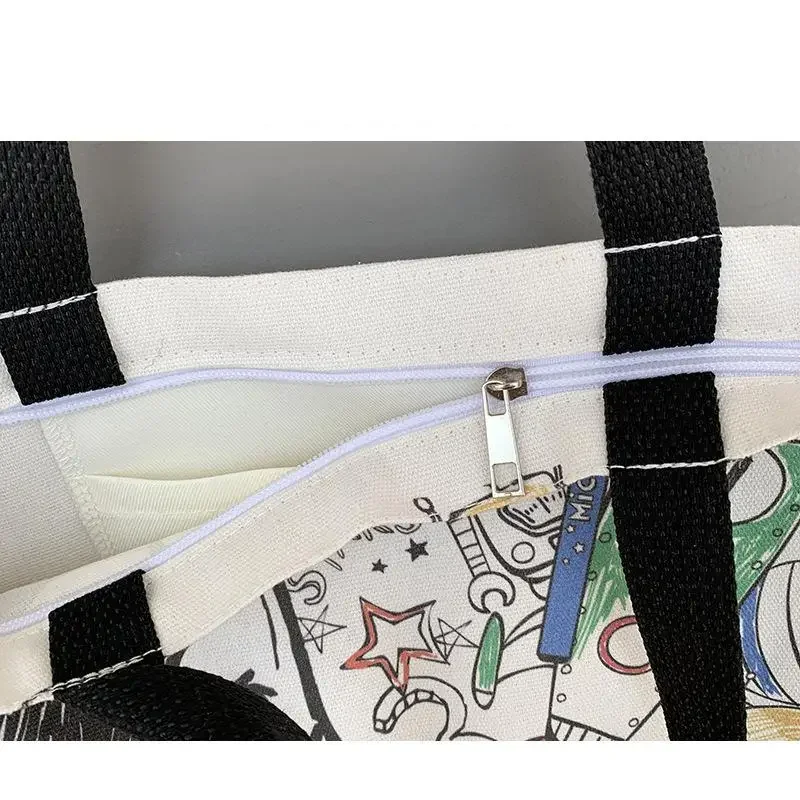 Disney mickey New Canvas Crossbody Bags Women One Shoulder Bag Girls Cartoon Cute Student Canvas Bag Disney Mickey Shoulder Bag