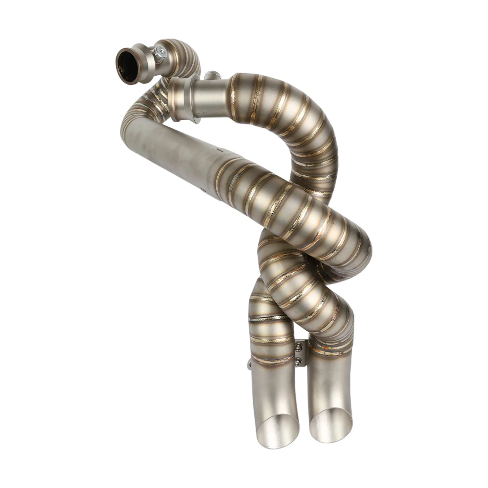 Demonstration Purposes Full Exhaust System Stainless Steel Twisted Mufflers 2-2 Pipe Fit For Triumph Bonneville Bobber 2016-2025
