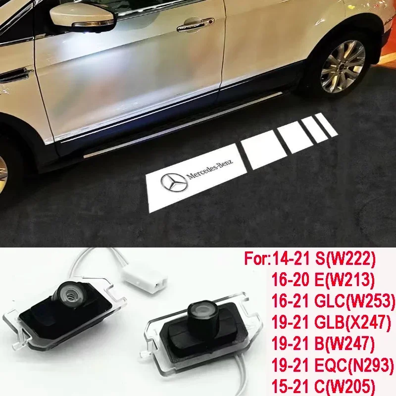 

Auto Carpet Lamp AMG Logo Light Angel Wing For Mercedes-Benz C Class W205 E Class W213 GT Welcome Door Rearview Mirror Car Decor