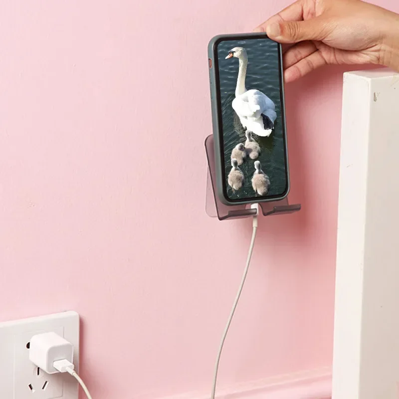 

1Pcs 3Colors Multi-function Plastic Stan Bracket Hanging Holder Portable Wall Mount Cell Phone Hook for Household