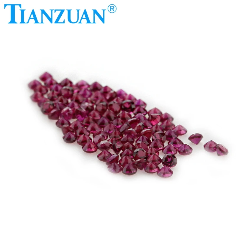 0.8-2mm 0.5CT Small Brilliant Cut Natural Ruby Beads Loose Round Beads For DIY Jewelry Making Loose Gem Stone