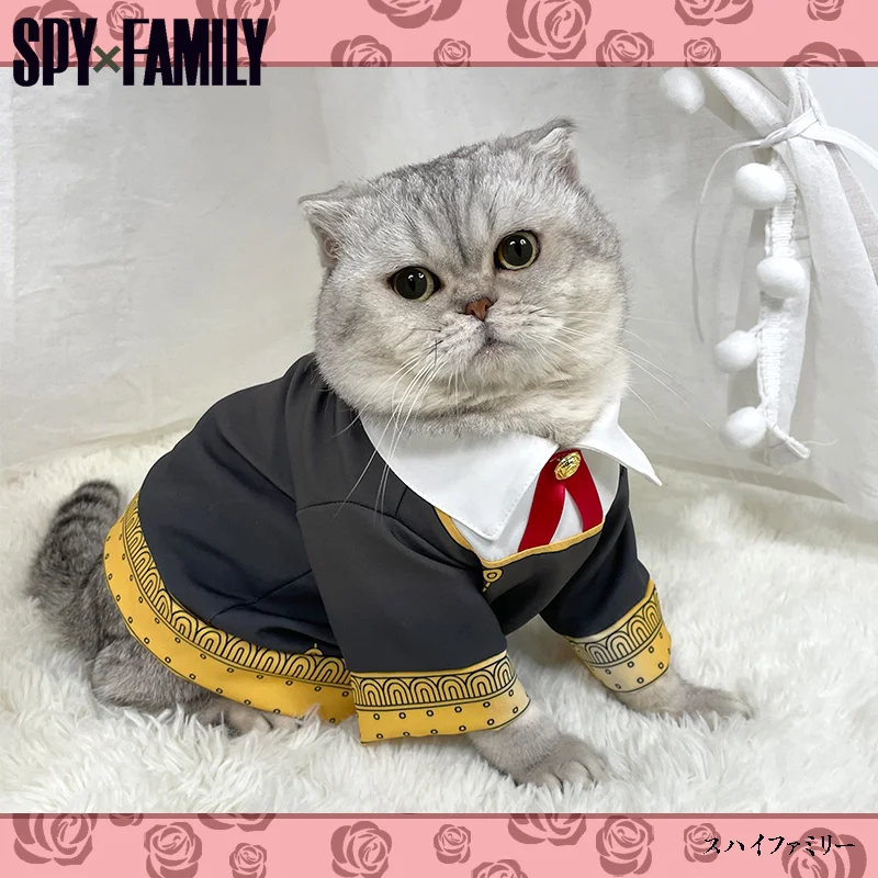 SPY×FAMILY Anya Cosplay para mascotas, ropa para mascotas Forger Anya, ropa de Anime para mascotas pequeñas, ropa para perros