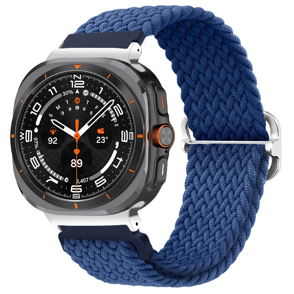 Strap For Samsung Galaxy Watch 7 Ultra 47mm Braided Solo Loop Nylon band bracelet correa Galaxy watch Ultra watchband accessorie
